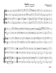 Partition Galliard VdGS No.122 - partition complète,  No.3 pour 2 violes de gambe et orgue