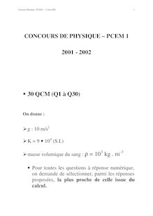 Physique 2002 Université Paris 12