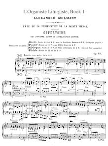 Partition Book 1, L Organiste Litrugiste, Op.65, Guilmant, Alexandre