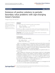 Existence of positive solutions to periodic boundary value problems with sign-changing Green s function