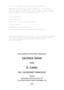 George Sand par Elme Caro