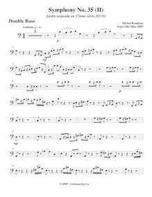Partition Basses, Symphony No.35, F major, Rondeau, Michel par Michel Rondeau