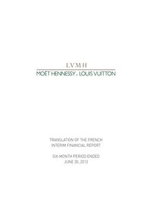 Rapport financier semestriel - LVMH 2013