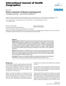 Power evaluation of disease clustering tests