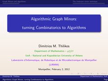 Graph Minors and algorithms The irrelevant vertex technique