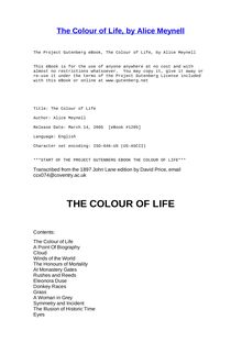The Colour of Life; and other essays on things seen and heard