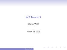 Inf2 Tutorial 4
