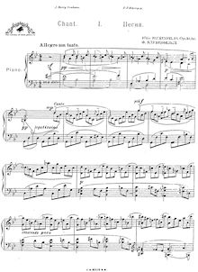 Partition complète, Three pièces, Op.51, Trois Morceaux, Op.51, Blumenfeld, Felix