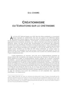 Créationnisme, ou Variations sur le crétinisme (2009)