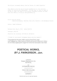 Poetical Works - comprising Elegies, Sketches from Life, Pathetic, and Extempore Pieces