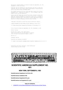 Scientific American Supplement, No. 401, September 8, 1883