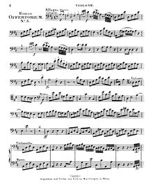 Partition violoncelles et Basses (grande viole), Offertorium de tempore