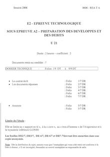 Bacpro chaudron preparation des developpes et des debits 2006