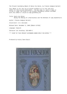 Emily Fox-Seton - Being "The Making of a Marchioness" and "The Methods of Lady Walderhurst"