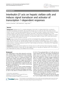Interleukin-27 acts on hepatic stellate cells and induces signal transducer and activator of transcription 1-dependent responses