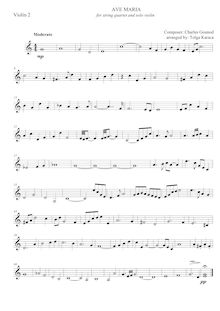 Partition violon 2, Ave Maria, Méditation sur le Premier Prélude de Piano de S. Bach (original title)