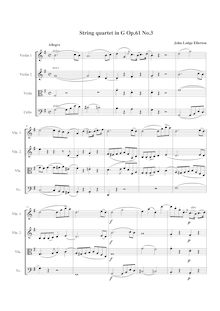 Partition compléte, corde quatuor, Op.61 No.3, G major