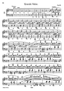 Partition complète (scan), Waltz, A♭ major, Chopin, Frédéric