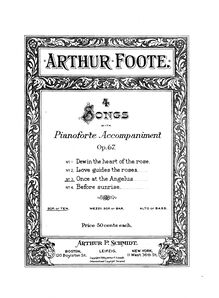 Partition No.3: Once at pour Angelus (version pour soprano/ténor), 4 chansons, Op.67