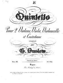 Partition parties complètes, corde quintette No.13, Op.35, Onslow, Georges par Georges Onslow