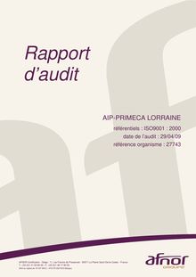Rapport d audit