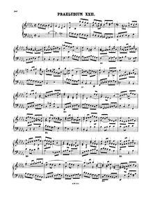 Partition Prelude et Fugue No.22 en B♭ minor, BWV 891, Das wohltemperierte Klavier II