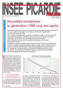 Nouvelles entreprises : la génération 1998 cinq ans après