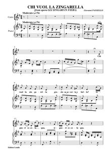 Partition complète (G major), I zingari en fiera, Dramma per musica in due atti
