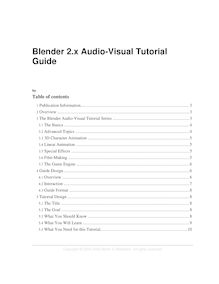 Blender 2.x Audio-Visual Tutorial Guide