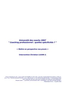 Comment identifier les enjeux clés spécifiques au coaching  professionnel à partir de trois instances