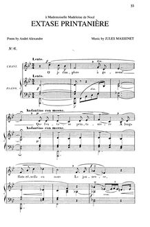 Partition complète (B-flat Major: medium voix et piano), Extase printanière