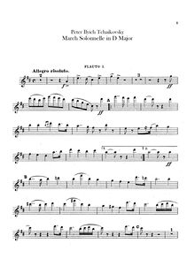 Partition flûte 1, 2, Piccolo, Jurisprudence March, Правоведский марш ; Jurists  March ; Marche solonelle