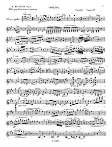 Partition de violon, Grand Piano Trio, Op.5, A Major, Kreutzer, Léon