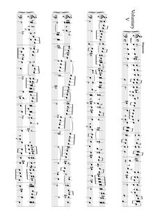 Partition Diapason-slow, 6 Bénévoles pour pour orgue ou clavecin