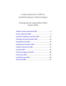 Mathématiques - Informatique 2005 Littéraire Baccalauréat général