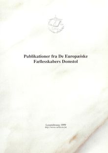 Publikationer fra De Europæiske Fællesskabers Domstol