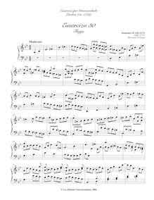 Partition Essercizo 30, Essercizi per Gravicembalo, Lessons for Harpsichord