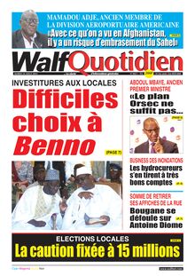 Walf Quotidien n°8823 - du Mardi 24 août 20213