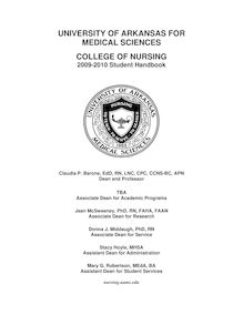 UNIVERSITY OF ARKANSAS FOR MEDICAL SCIENCES COLLEGE ...