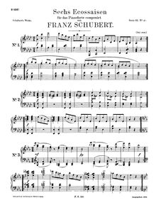Partition complète, Ecossaises, D.421, Schubert, Franz par Franz Schubert