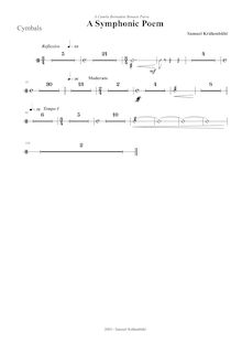 Partition cymbales, A symphonique Poem, Krähenbühl, Samuel