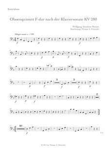 Partition basse, Piano Sonata No.2, F major, Mozart, Wolfgang Amadeus