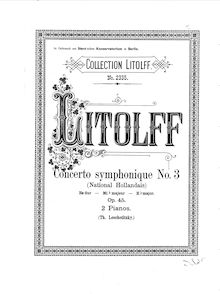 Partition Segment 1, Concerto Symphonique No.3 National Holandais