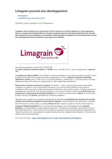Limagrain poursuit son développement