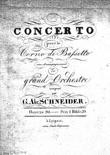 Partition Basset cor solo, Concertos pour vents, Opp.83-90, F major