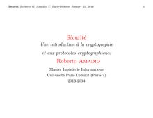 Introduction a la cryptographie et aux protocoles cryptographiques