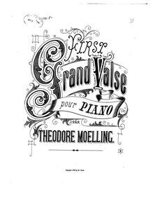 Partition complète, Grand valse No.1, First Grand Valse pour Piano