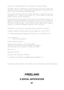 Freeland - A Social Anticipation