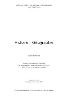 Histoire   géographie