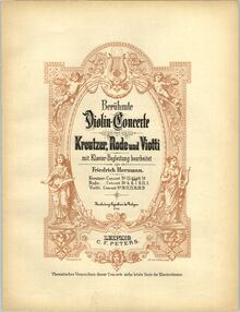 Partition couverture couleur, violon Concerto No.12, A major, Kreutzer, Rodolphe